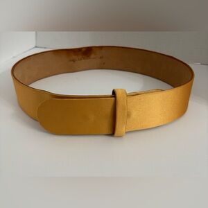 Alexander Mcqueen Made in Italy Women Silk Leather Belt Size 42 Designer Luxury